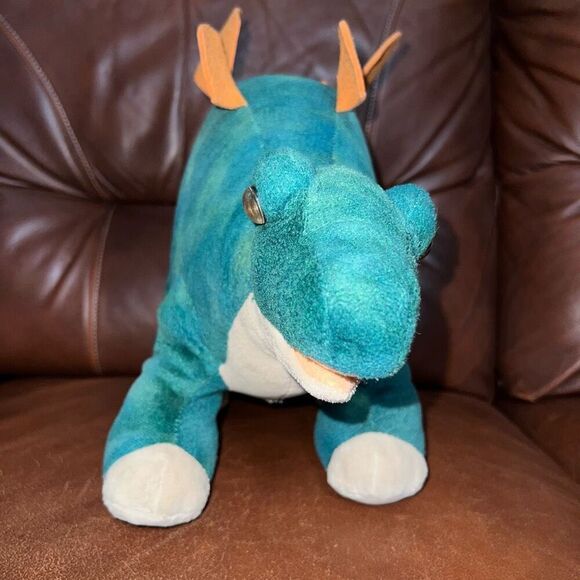 BUILD-A-BEAR Green Stegosaurus Dinosaur Plush 16” 2018 Stuffed Animal BAB Toy - Picture 3 of 13